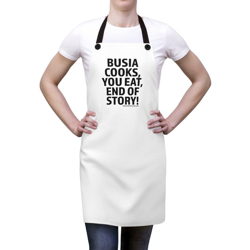 Busia Cooks You Eat Poly Twill Apron Accessories Printify   