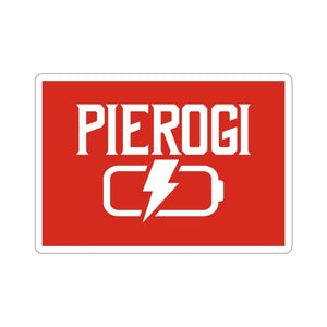 Pierogi Power Die-Cut Sticker - 3x3" / White - Polish Shirt Store