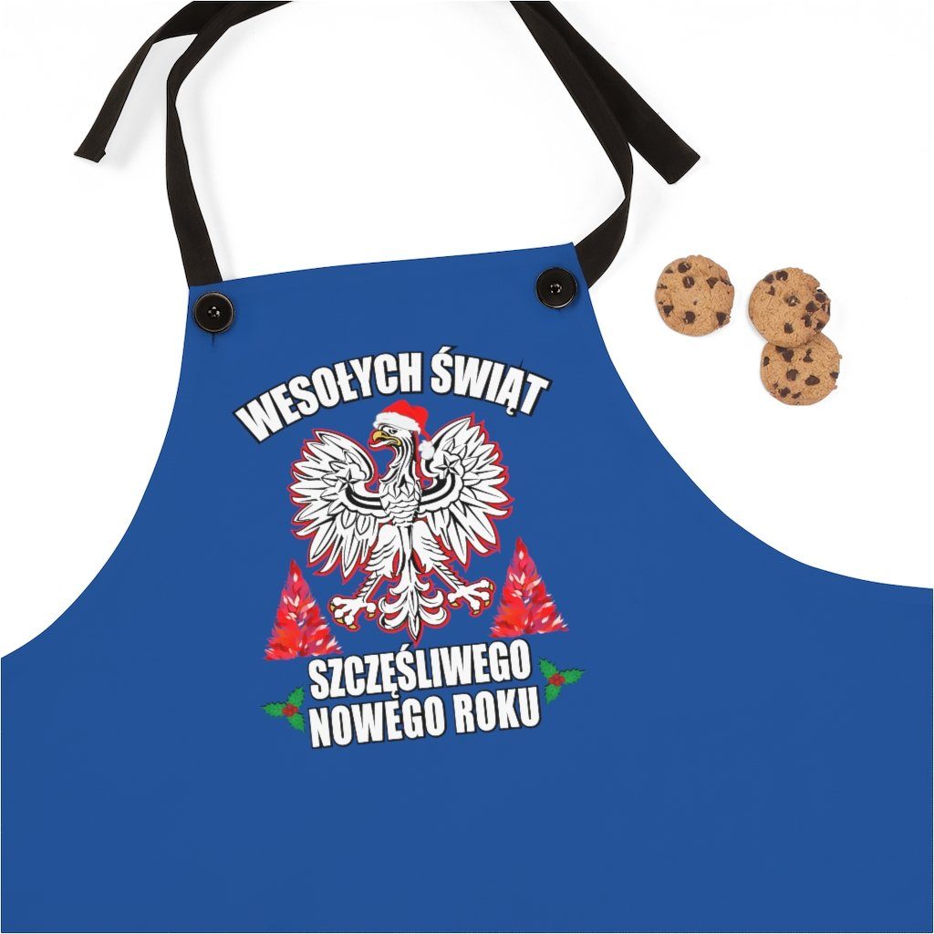 Wesolych Swiat Poly Twill Apron Accessories Printify One Size  