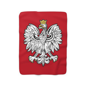 Polish Eagle Sherpa Fleece Blanket - 50" × 60" - Polish Shirt Store