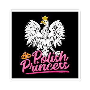 Polish Princess Square Sticker - 6x6" / White - Polish Shirt Store