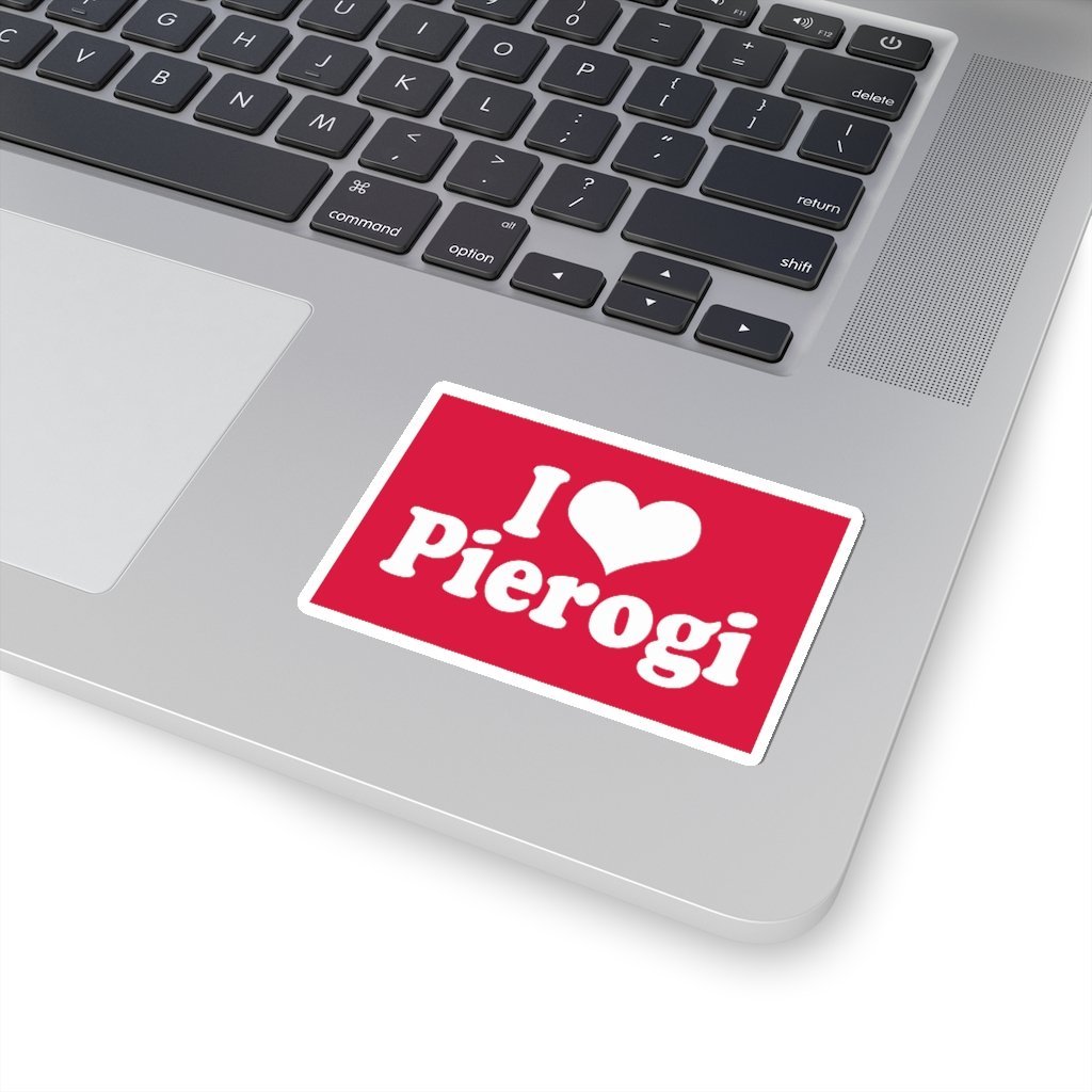 I Love Pierogi Die-Cut Sticker Paper products Printify   