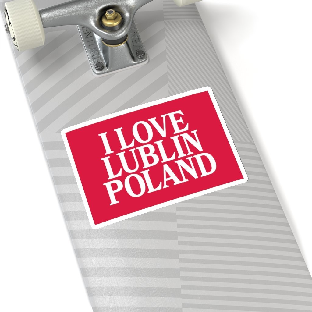 I Love Lublin Poland Sticker Paper products Printify   