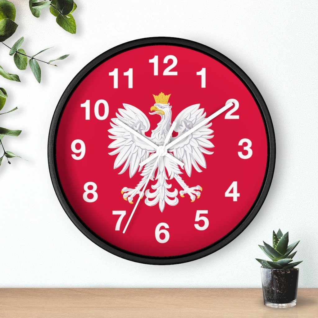 Polish Eagle Wall Clock Home Decor Printify   