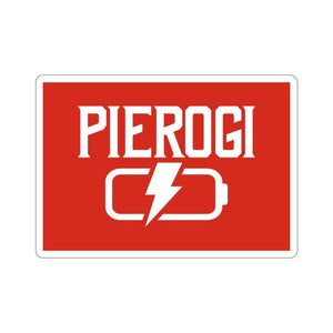 Pierogi Power Die-Cut Sticker - 6x6" / White - Polish Shirt Store
