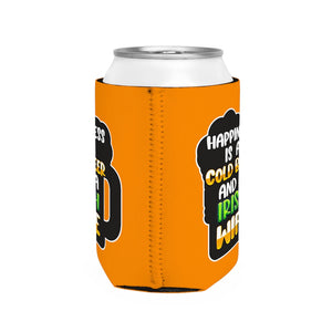 Cold Beer Irish Wife Orange Can Cooler Sleeve -  - Polish Shirt Store