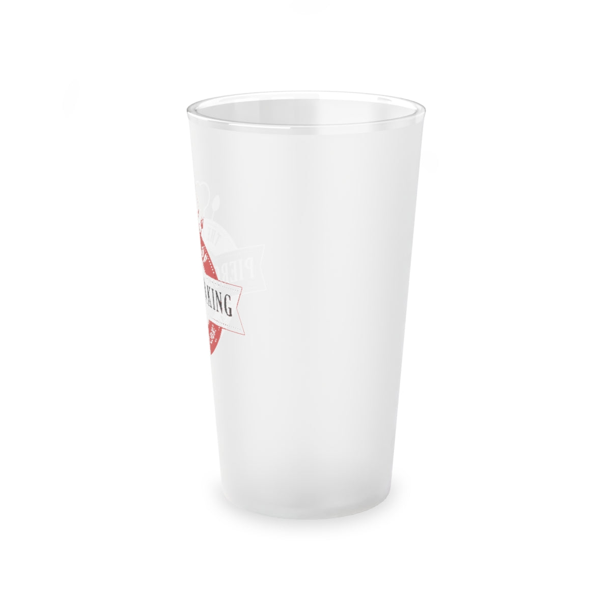 King Of Pierogi Making Frosted Pint Glass, 16oz Mug Printify   