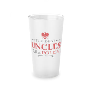 Polish Uncles Frosted Pint Glass, 16oz -  - Polish Shirt Store