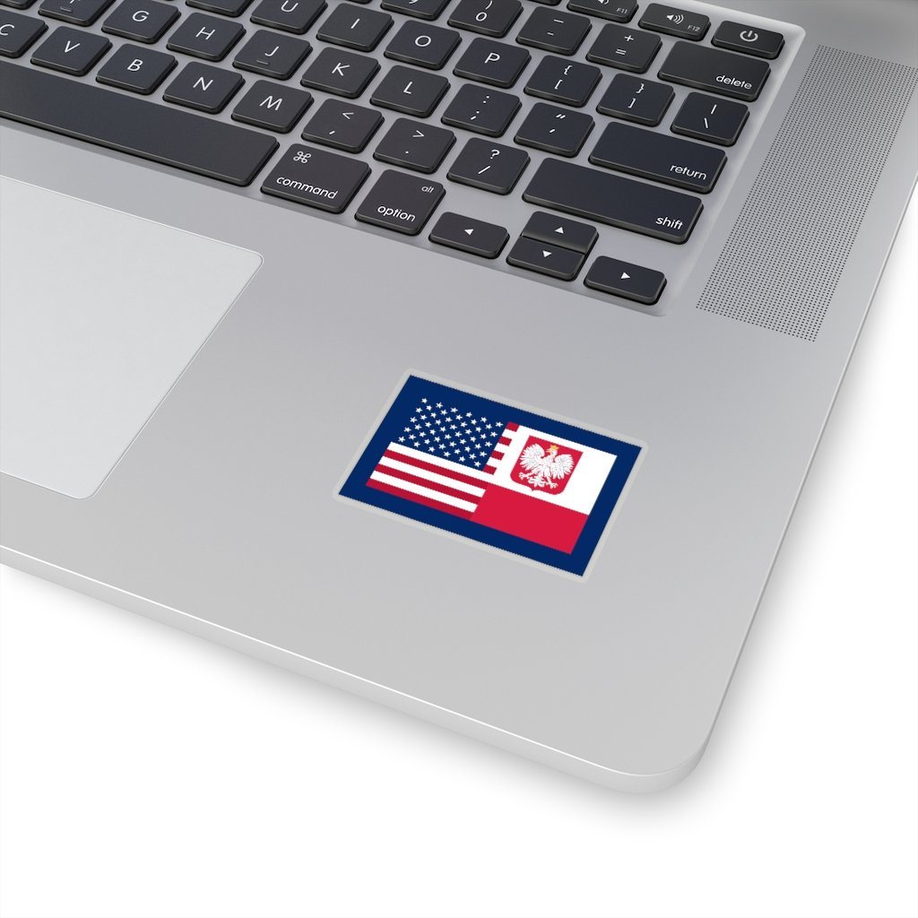 Polish American Flag Die-Cut Sticker Paper products Printify   