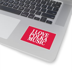I Love Polka Music Die-Cut Sticker -  - Polish Shirt Store
