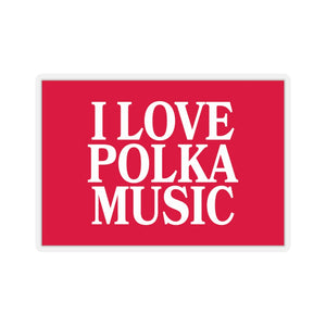 I Love Polka Music Die-Cut Sticker - 3x3" / Transparent - Polish Shirt Store