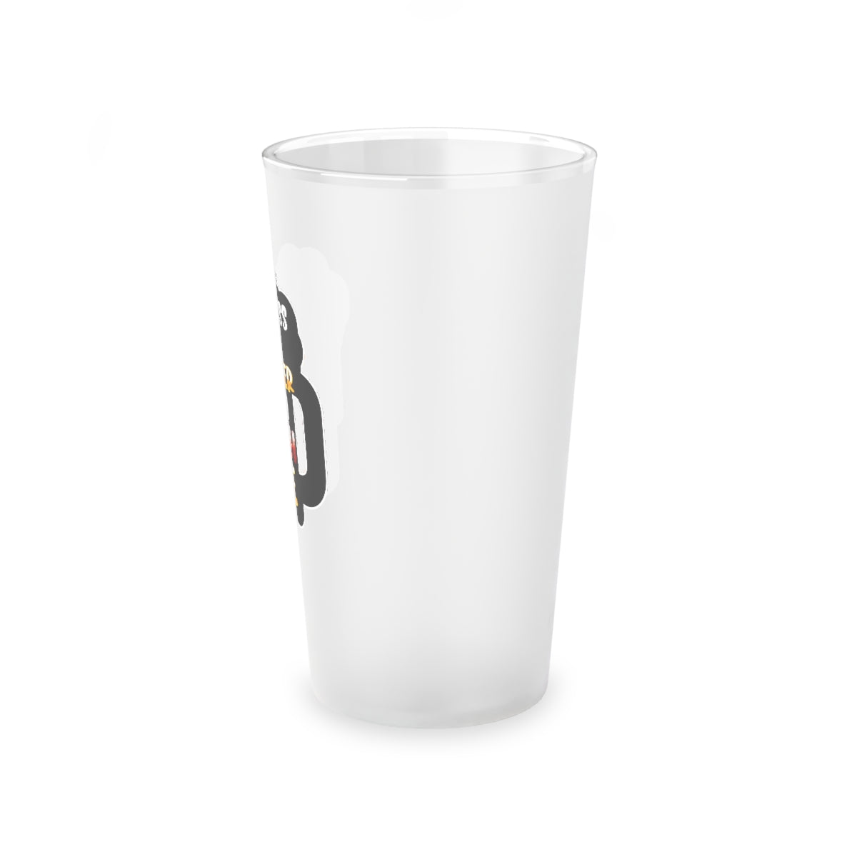 Cold Beer Polish Wife Frosted Pint Glass, 16oz Mug Printify   