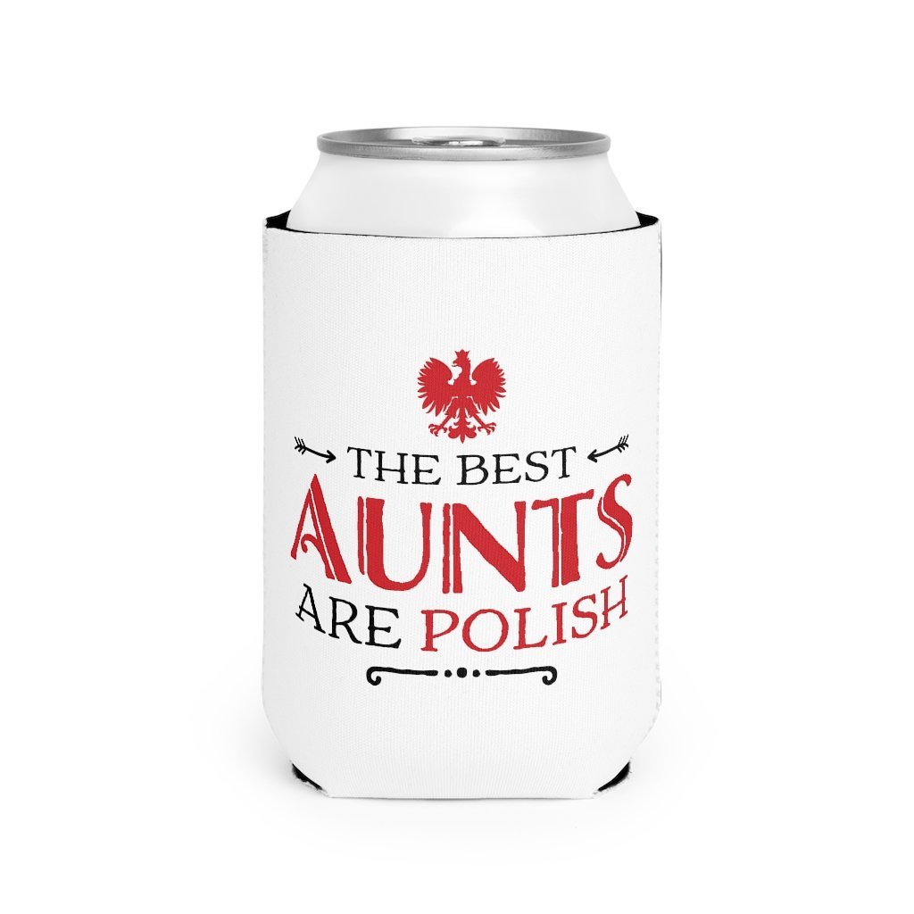 Polish Aunt Can Cooler Sleeve Accessories Printify White One size 