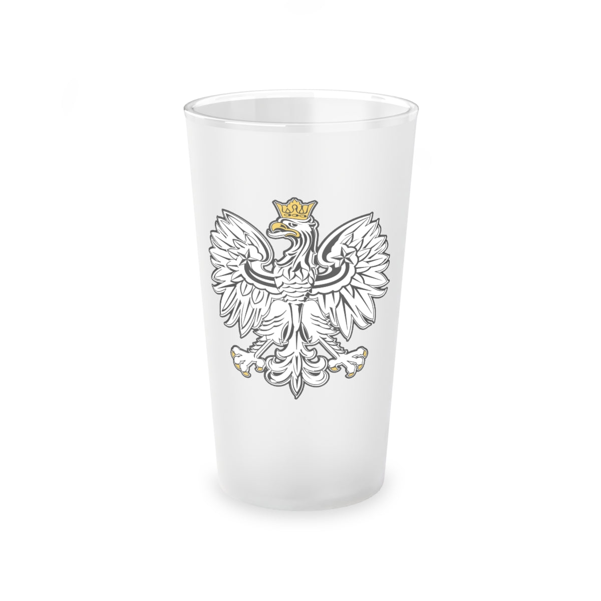 Polish Eagle Frosted Pint Glass, 16oz Mug Printify   