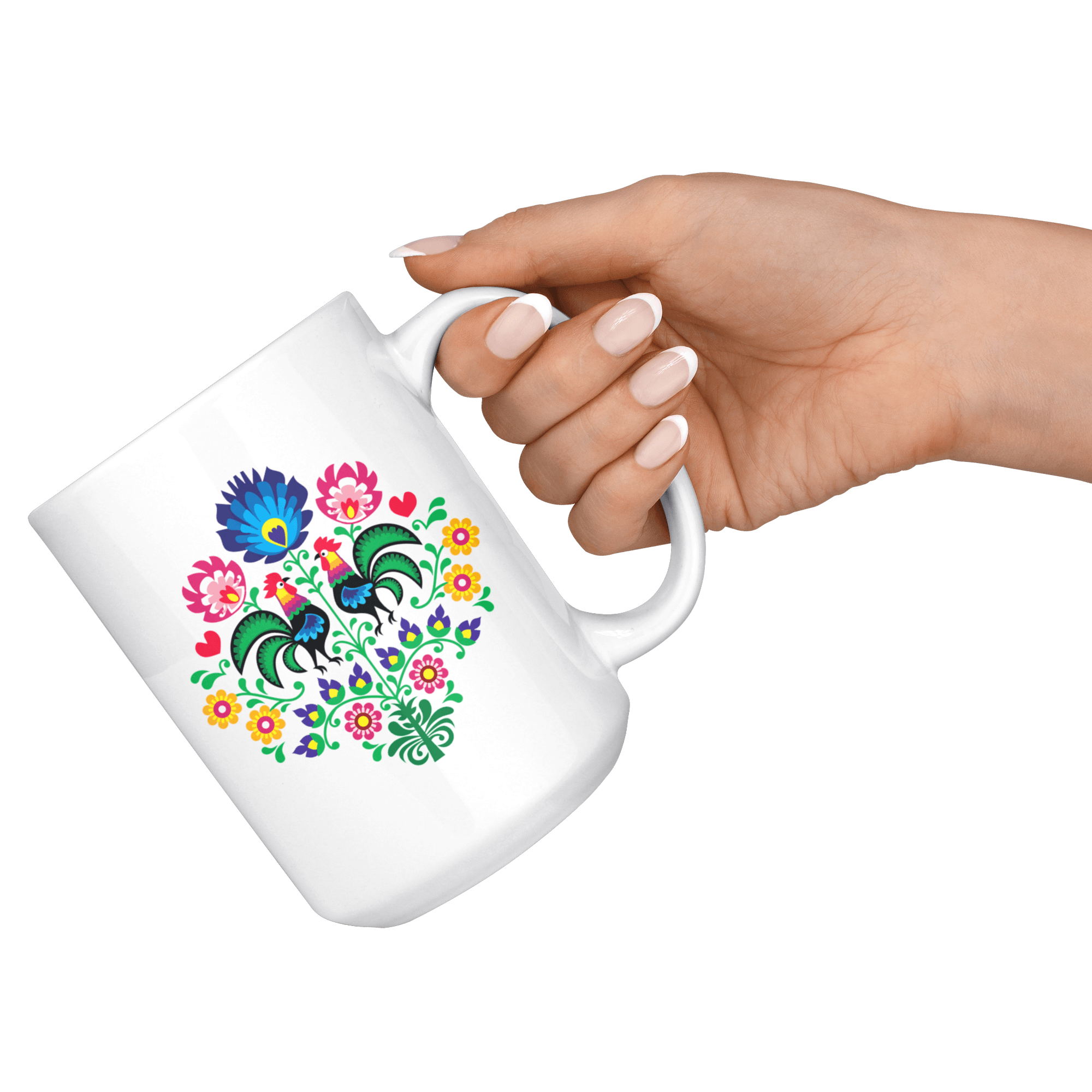 Polish Wycinanki Coffee Mug Drinkware teelaunch   
