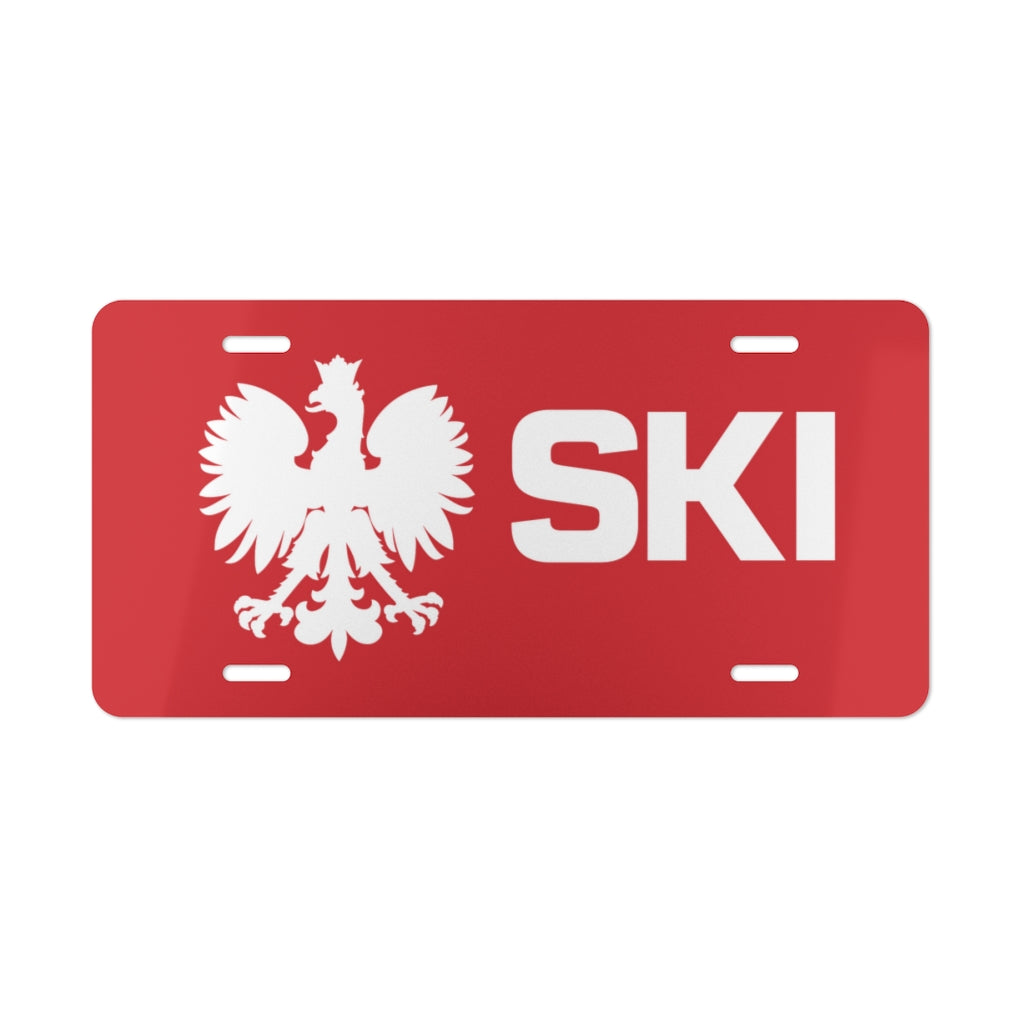 SKI Surname Ending Vanity Plate Accessories Printify 12&quot; × 6&quot;  