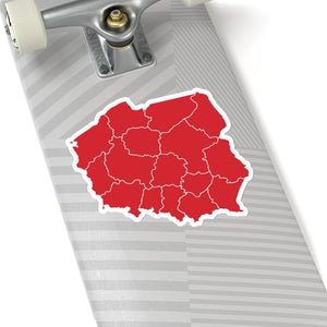Poland Sticker - 6" × 6" / White - Polish Shirt Store