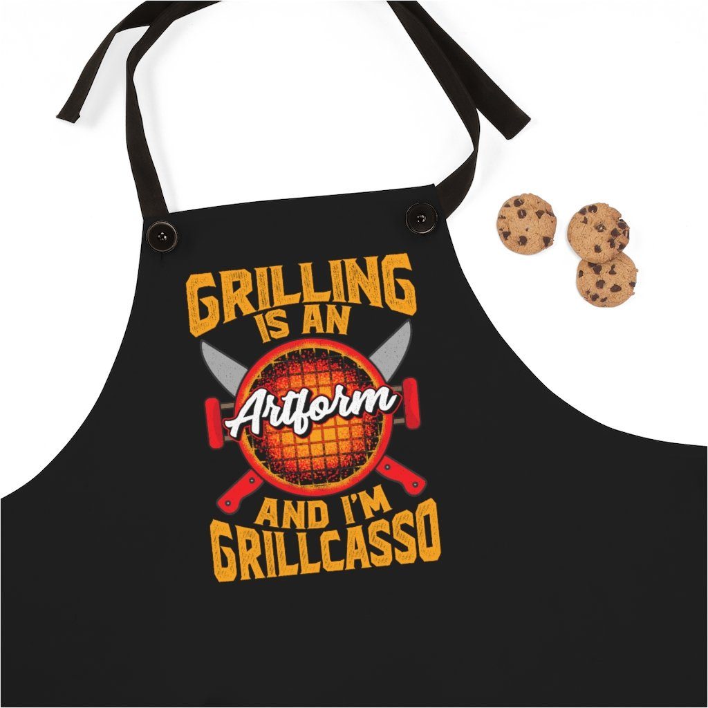 Grilling Poly Twill Apron Accessories Printify One Size  
