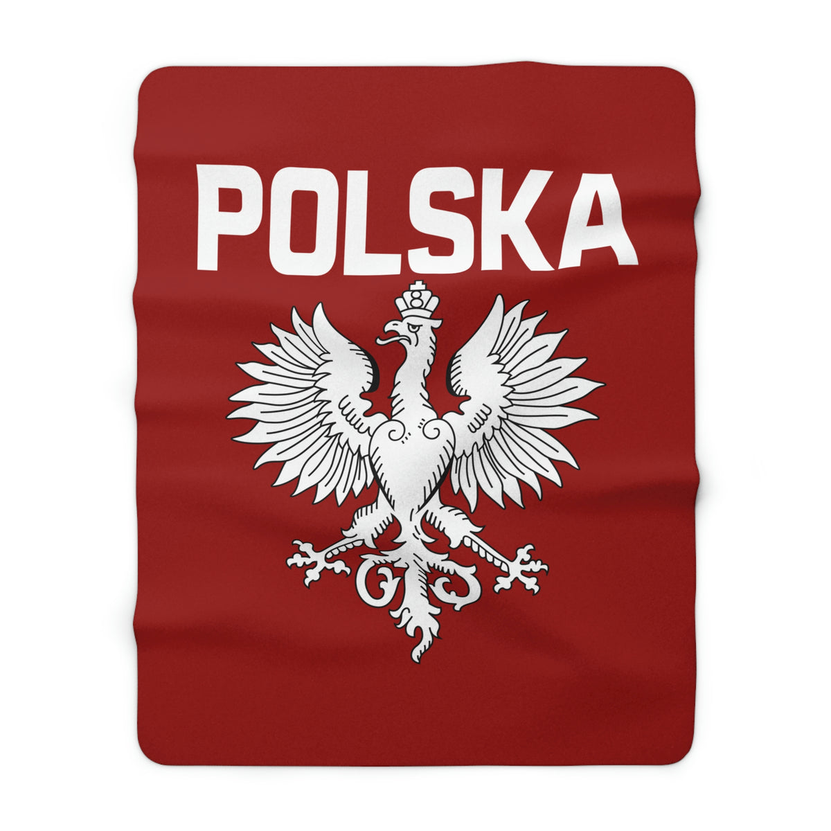 Polska Sherpa Fleece Blanket Home Decor Printify 60&quot; × 80&quot;  