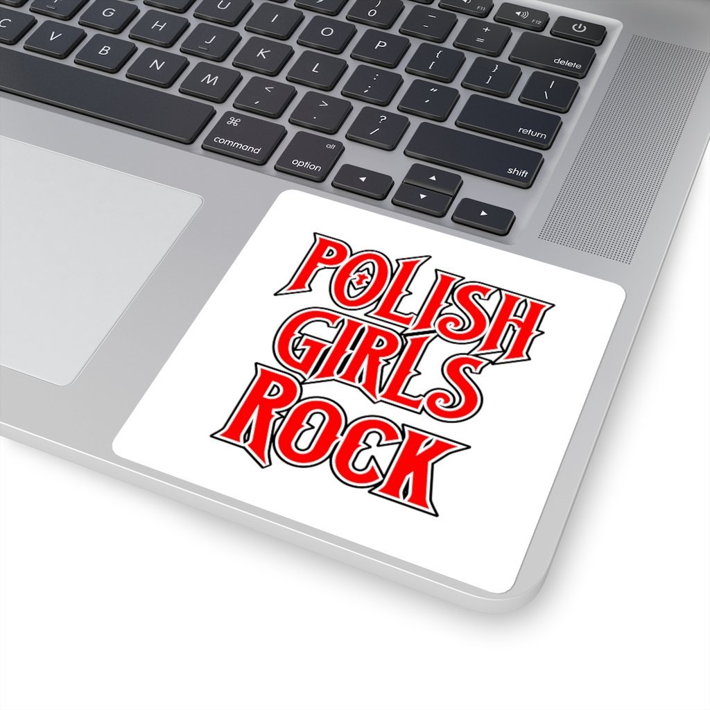 Polish Girls Rock Square Sticker Paper products Printify   