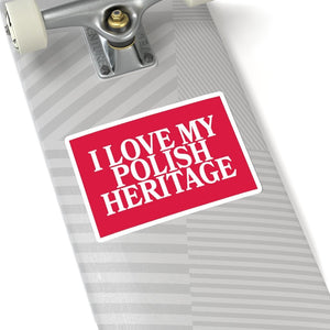 I Love My Polish Heritage Sticker -  - Polish Shirt Store