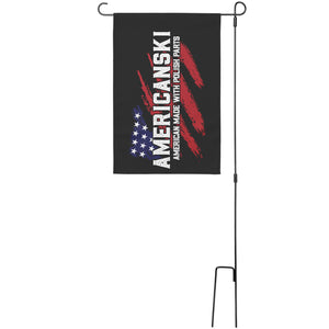 Americanski Garden Flag - With Stand - Polish Shirt Store