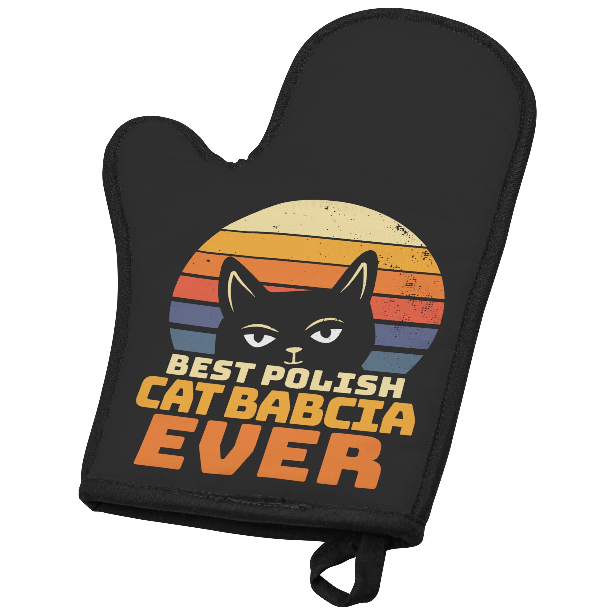 Best Polish Cat Babcia Oven Mitt Kitchenware teelaunch Default Title  