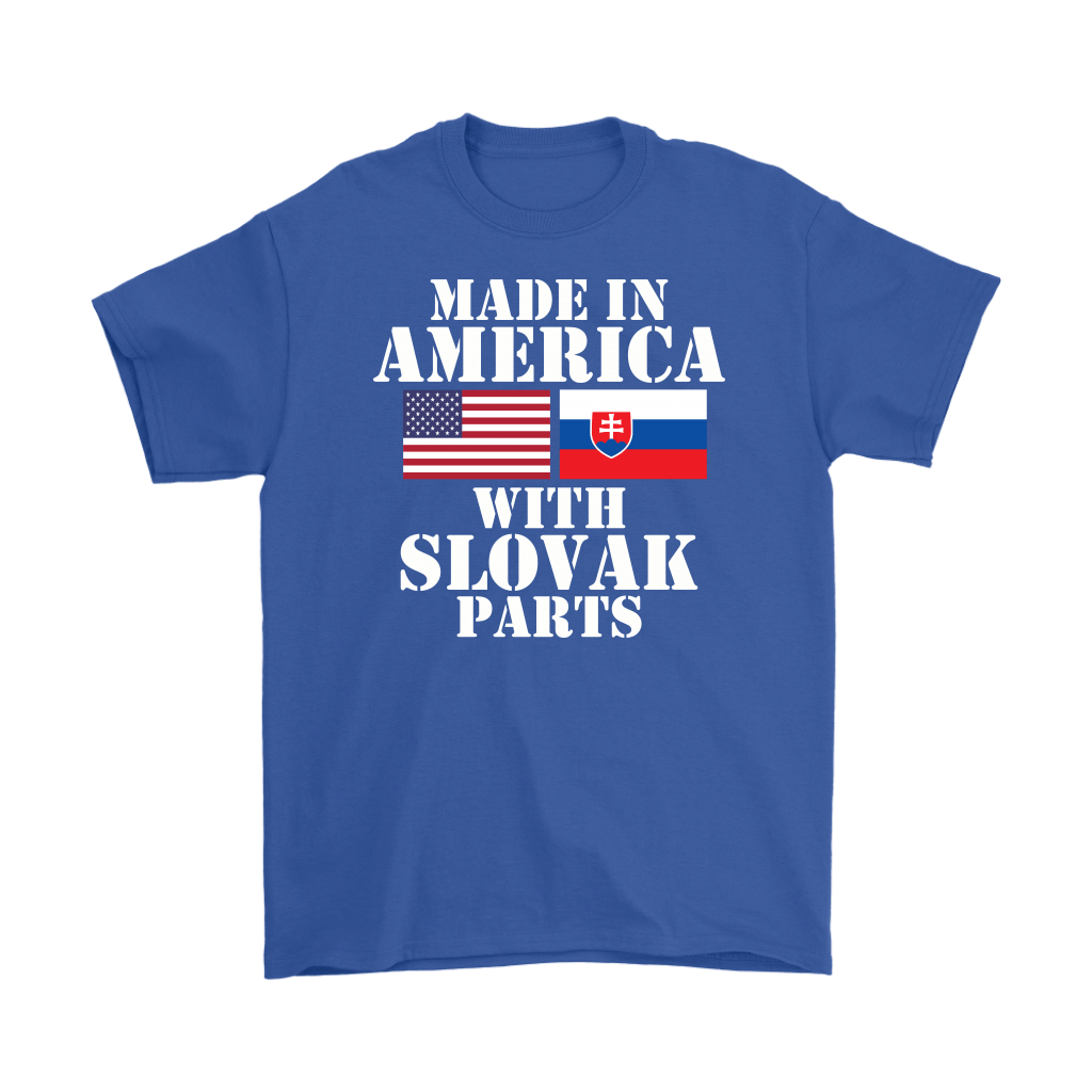 Made In America With Slovak Parts T-Shirt T-shirt teelaunch Gildan Mens T-Shirt Royal Blue S