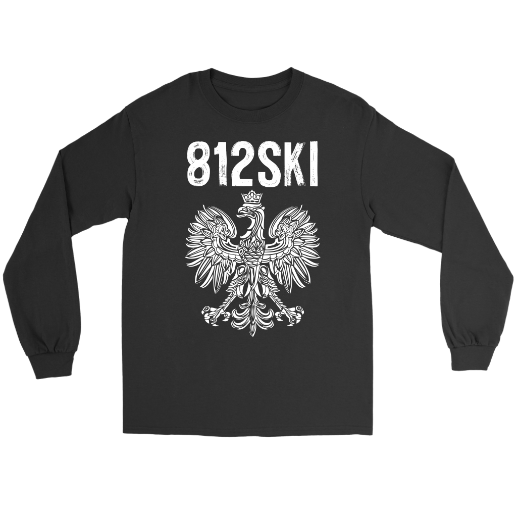 812SKI Indiana Polish Pride T-shirt teelaunch Gildan Long Sleeve Tee Black S