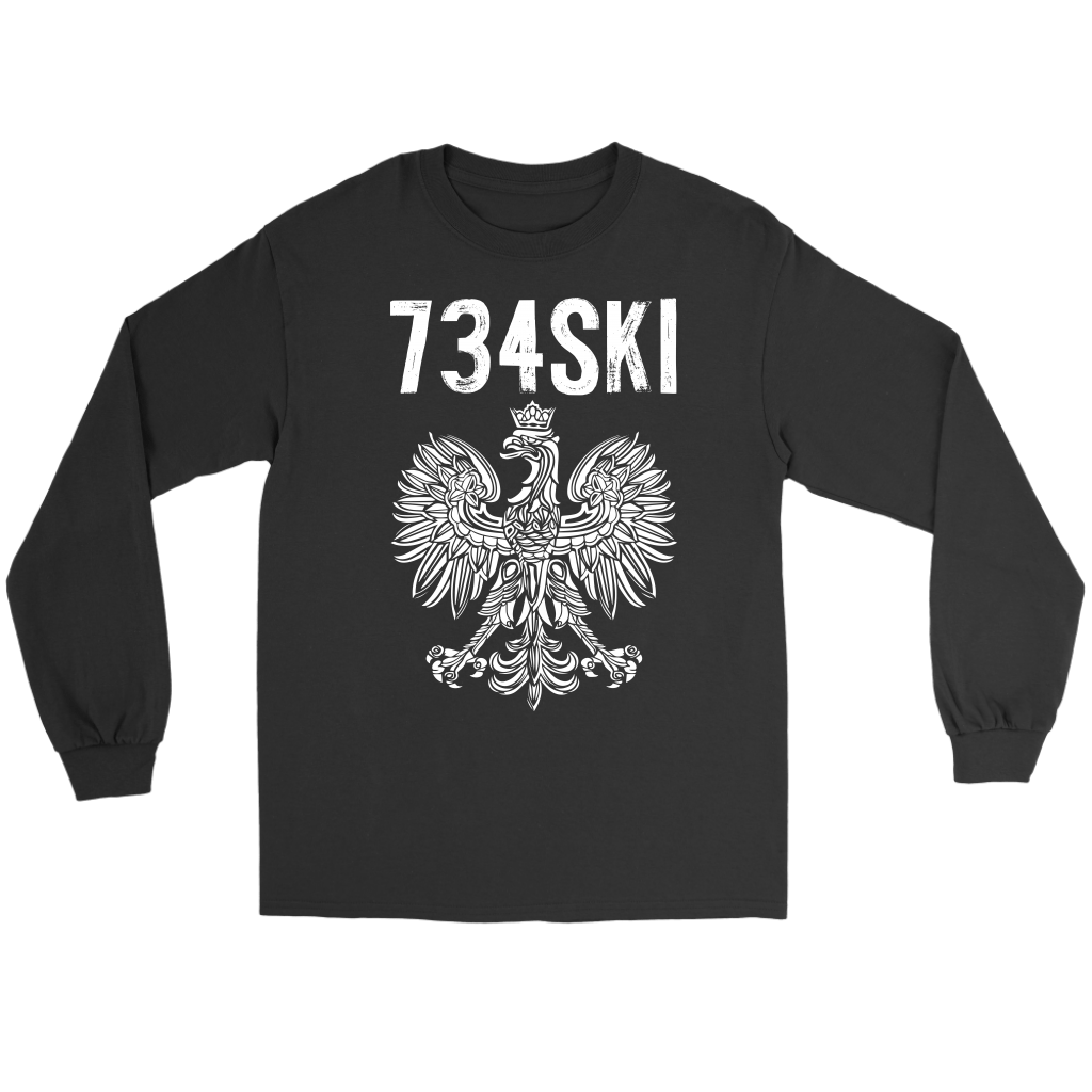 Ann Arbor Michigan Polish Pride Shirt T-shirt teelaunch Gildan Long Sleeve Tee Black S