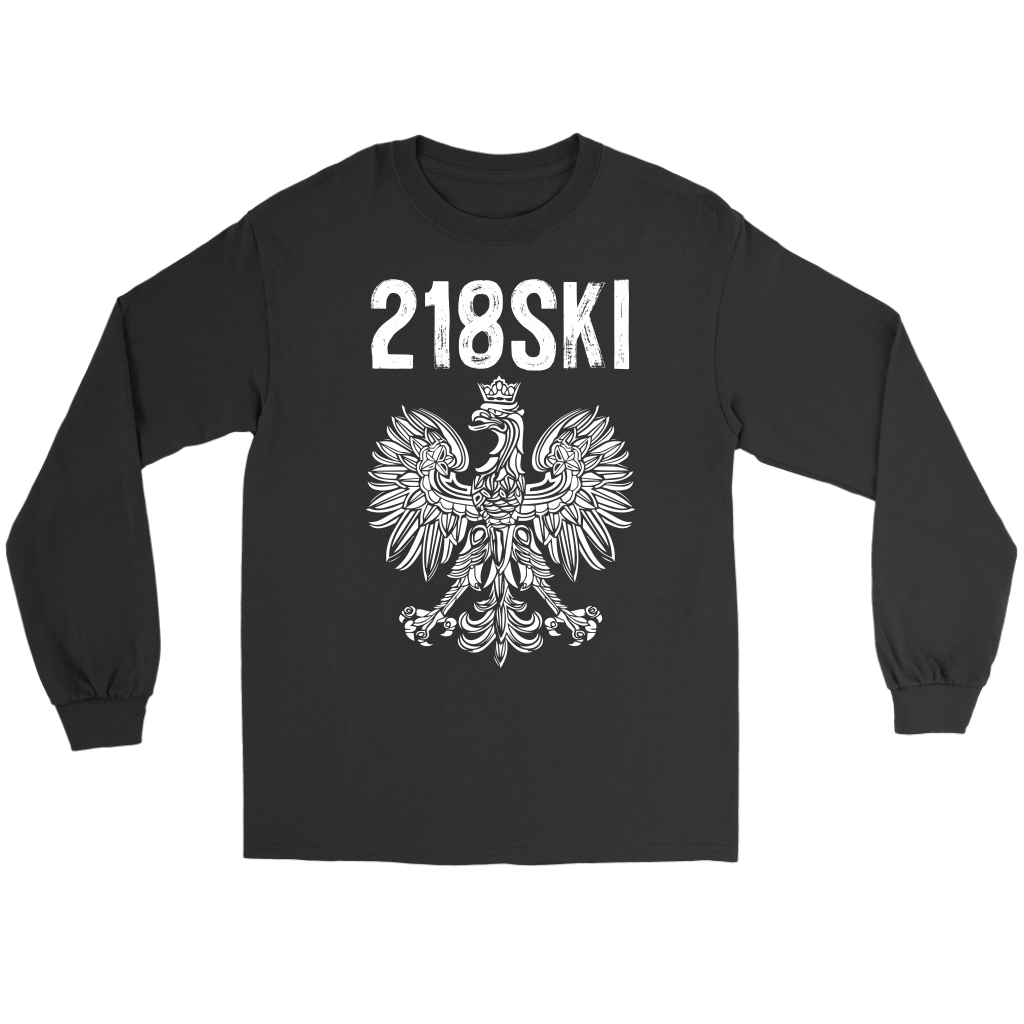 Minnesota - 218 Area Code - 218SKI T-shirt teelaunch Gildan Long Sleeve Tee Black S