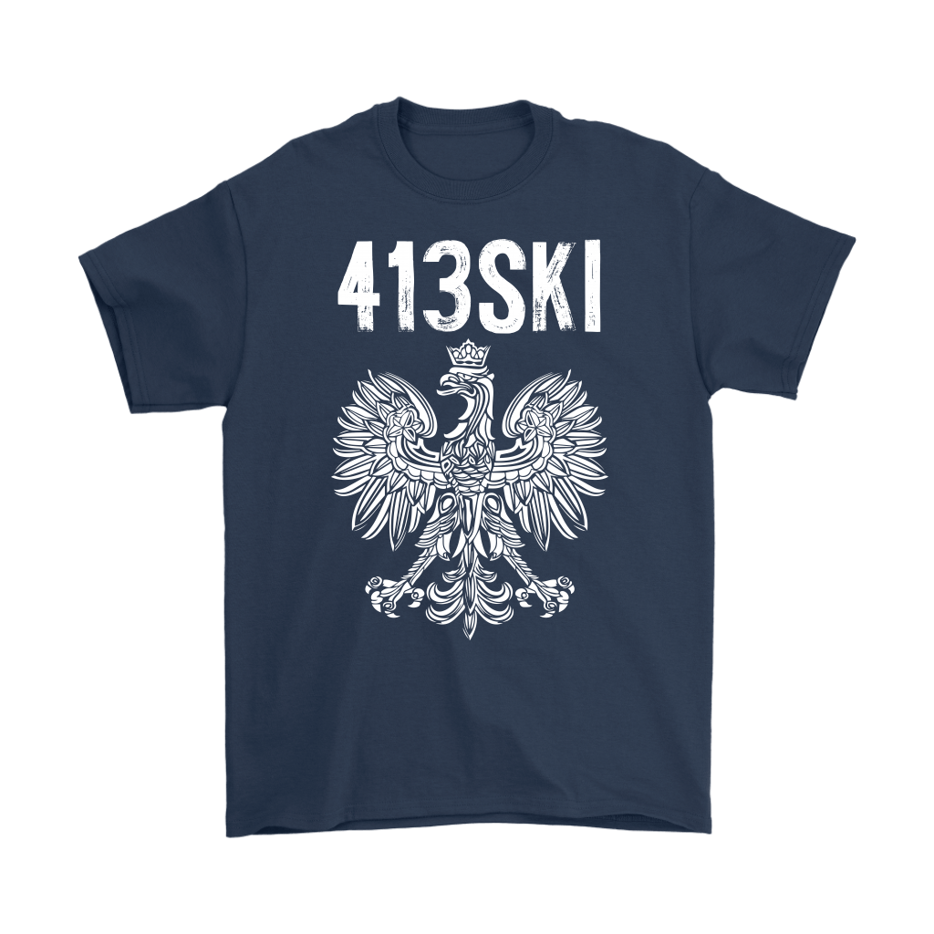 413SKI Massachusetts Polish Pride Alt Colors T-shirt teelaunch Gildan Mens T-Shirt Navy S