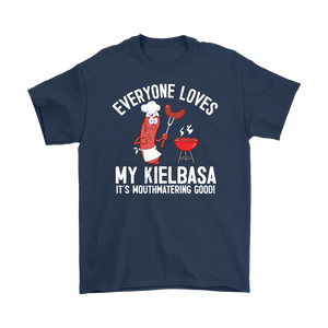 Everyone Loves My Polish Kielbasa - Gildan Mens T-Shirt / Navy / S - Polish Shirt Store