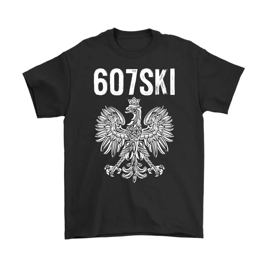 Binghamton NY - 607 Area Code - Polish Pride T-shirt teelaunch Gildan Mens T-Shirt Black S