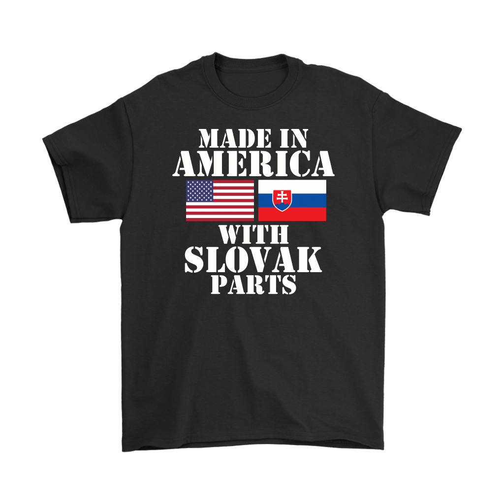 Made In America With Slovak Parts T-Shirt T-shirt teelaunch Gildan Mens T-Shirt Black S