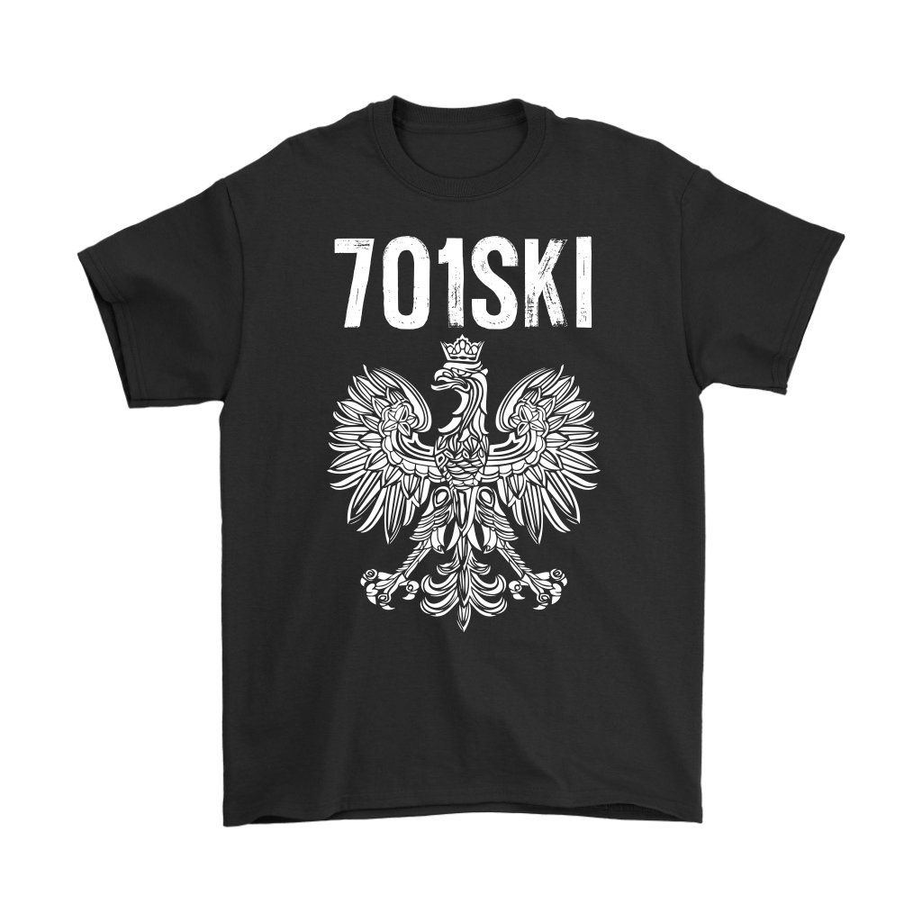 North Dakota - 701 Area Code - Polish Pride T-shirt teelaunch Gildan Mens T-Shirt Black S