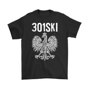 Maryland Area Code 301 Polish Pride - Gildan Mens T-Shirt / Black / S - Polish Shirt Store