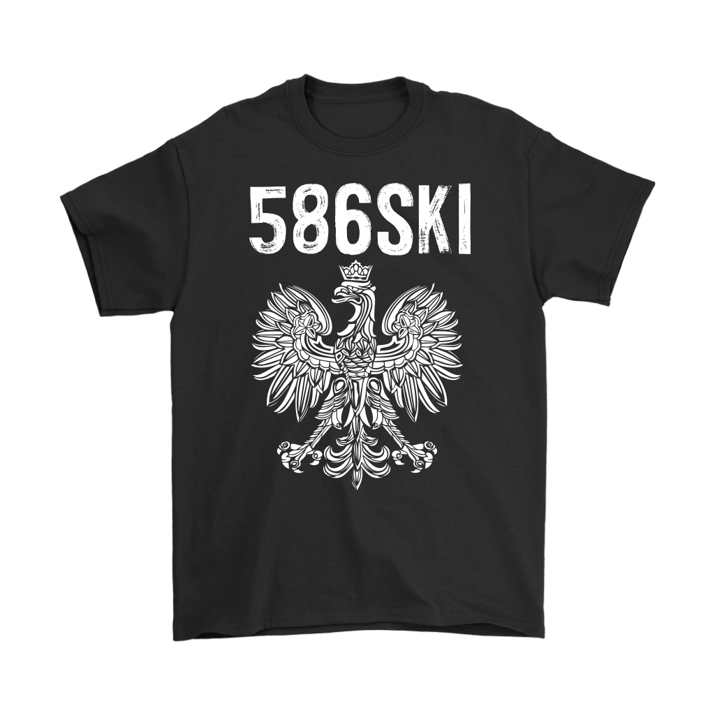 586SKI Warren Michigan Polish Pride T-shirt teelaunch Gildan Mens T-Shirt Black S
