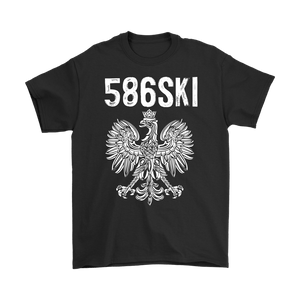 586SKI Warren Michigan Polish Pride - Gildan Mens T-Shirt / Black / S - Polish Shirt Store