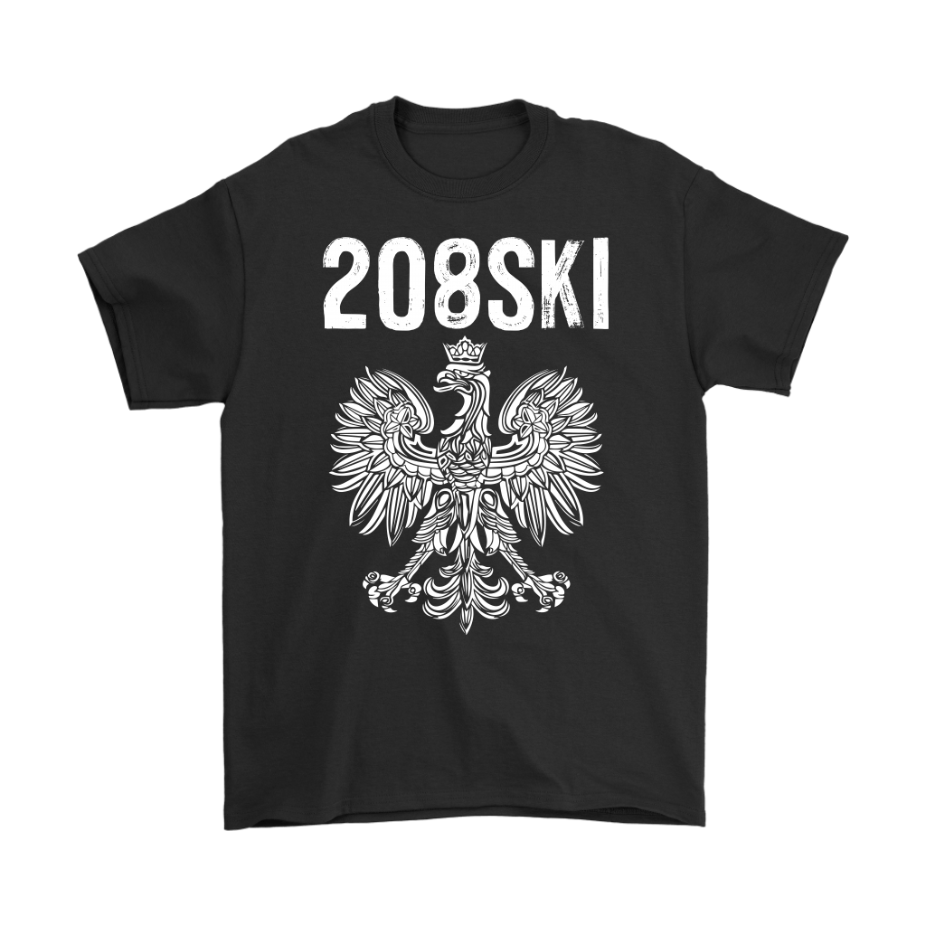Idaho Polish American Pride - 208 Area Code T-shirt teelaunch Gildan Mens T-Shirt Black S