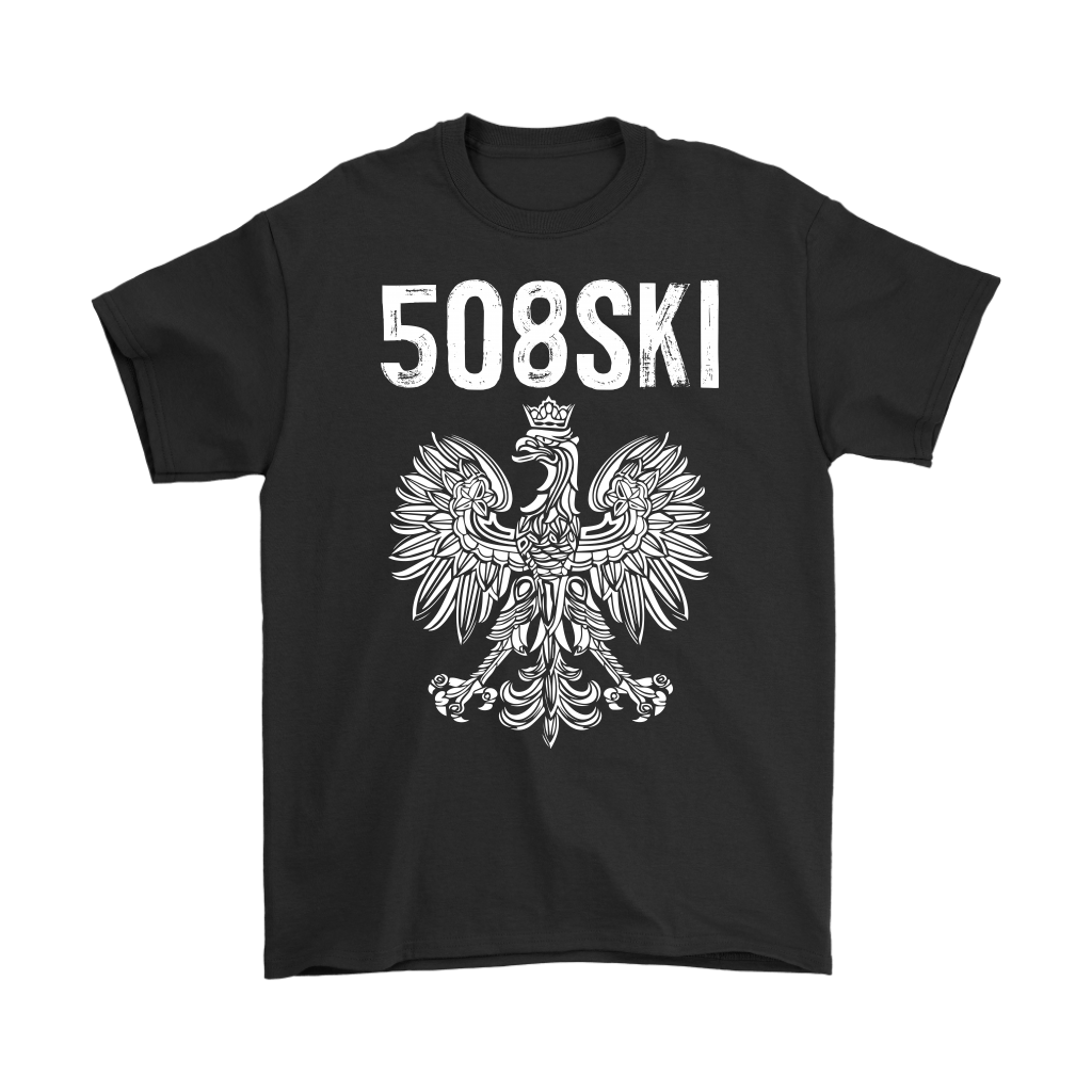 Worcester Massachusetts Area Code 508 Polish Pride T-shirt teelaunch Gildan Mens T-Shirt Black S