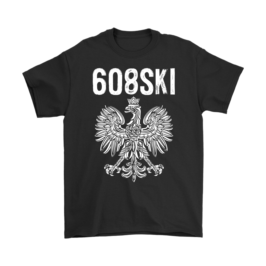 608SKI Wisconsin Polish Pride T-shirt teelaunch Gildan Mens T-Shirt Black S