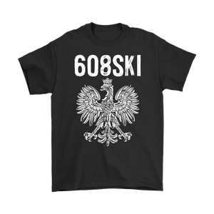 608SKI Wisconsin Polish Pride - Gildan Mens T-Shirt / Black / S - Polish Shirt Store