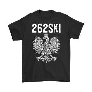 Wisconsin Polish Pride - 262 Area Code - Gildan Mens T-Shirt / Black / S - Polish Shirt Store