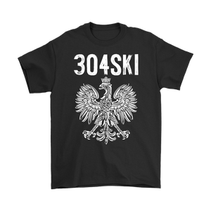 West Virginia - 304 Area Code - Gildan Mens T-Shirt / Black / S - Polish Shirt Store