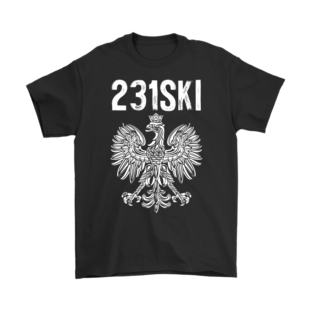 Michigan Polish Pride - 231 Area Code T-shirt teelaunch Gildan Mens T-Shirt Black S