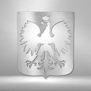 Polish Eagle Steel Sign - Silver / 12" - Polish Shirt Store