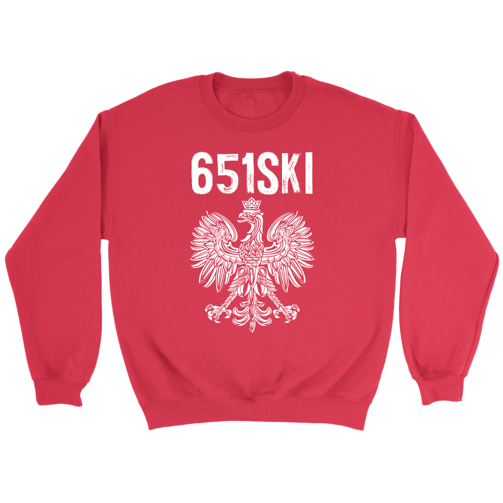 651SKI Minnesota Polish Pride T-shirt teelaunch Crewneck Sweatshirt Red S
