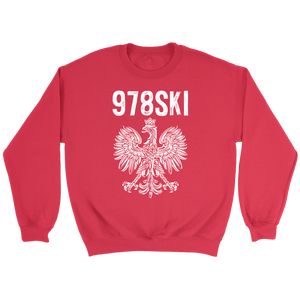 Lowell Massachusetts Area Code 978 - Crewneck Sweatshirt / Red / S - Polish Shirt Store