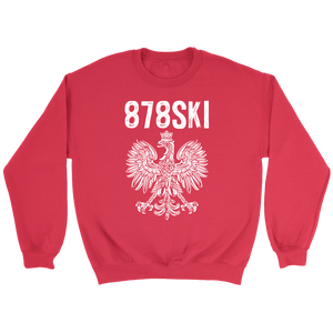 878SKI Pennsylvania Polish Pride - Crewneck Sweatshirt / Red / S - Polish Shirt Store
